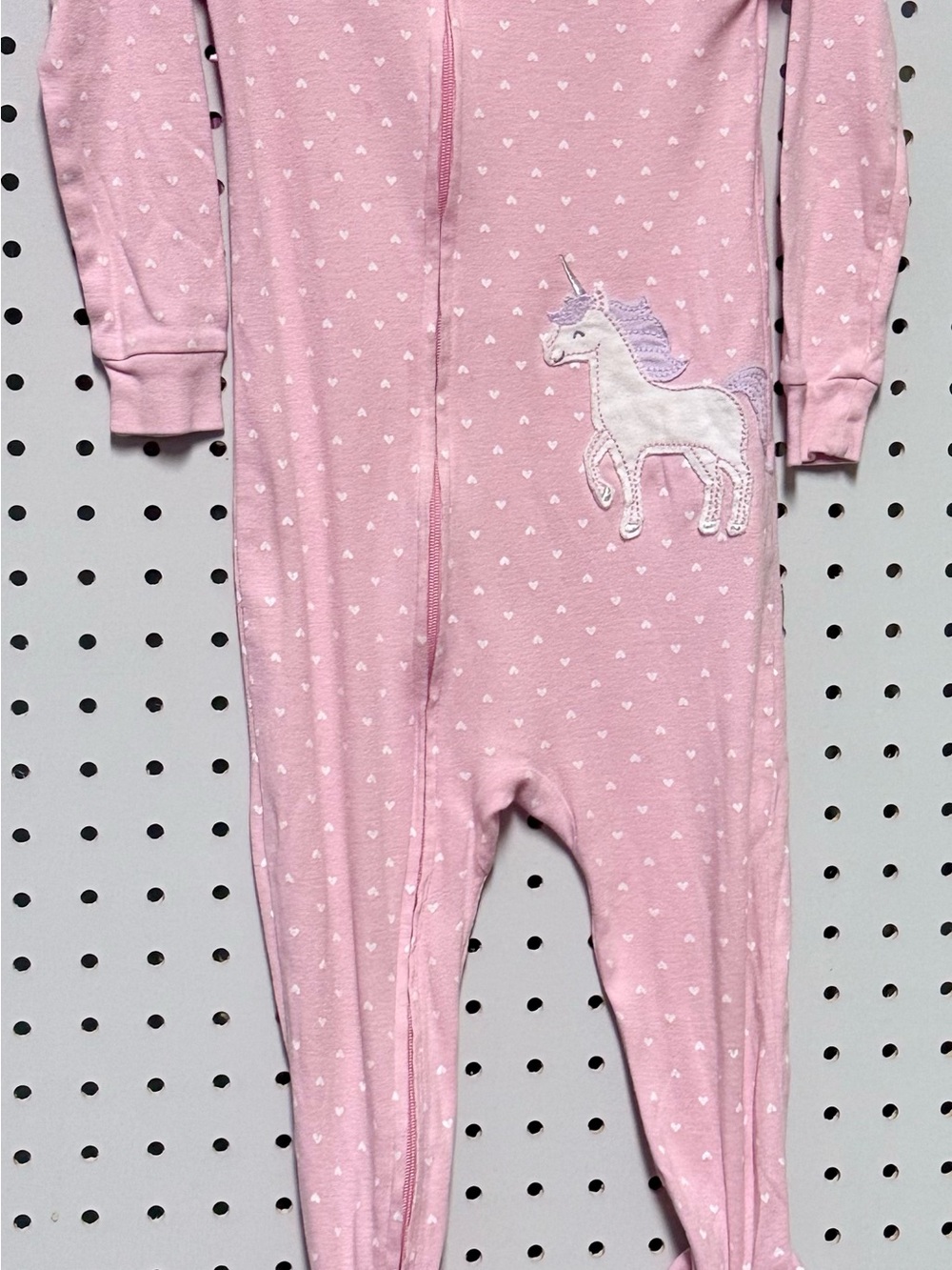 Carter's Pink Unicorn Heart Cotton Footie Pajamas One Piece Sleeper 2T